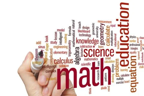 Math word cloud Stock Photos