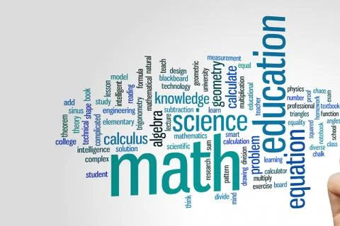 Math word cloud Stock Photos
