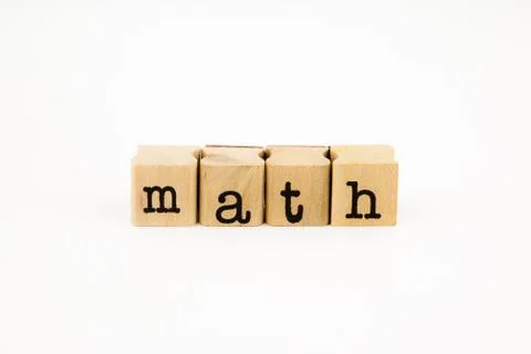 Math wording isolate on white background Stock Photos