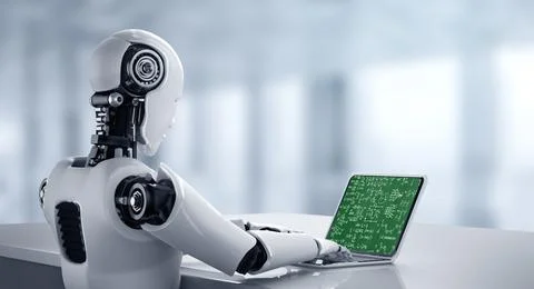 Mathematic equations and modish formula on computer screen Illustrazione stock