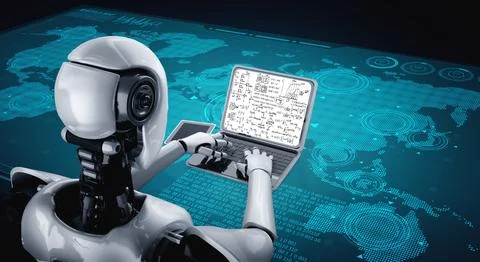 Mathematic equations and modish formula on computer screen Illustrazione stock