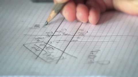 Mathematic Geometry Homework Graph Construction Stock Footage 62887505