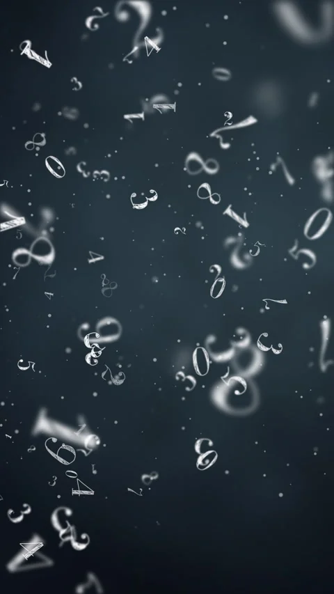 Mathematic numbers animation on blue background. Loop school motion graphic. Video stock 284106009