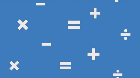 Mathematic symbols pattern animation Stock Footage 176251263