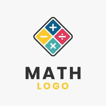 Mathematic vector logo for education student or math course Stockillustratie