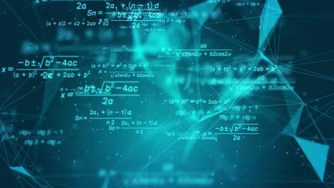 Mathematical abstract background with numbers and formulas. Stock Footage 247119230