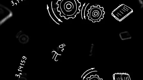 Mathematical and physics   Formulas Background animation. School and education c Stock Footage 251728229