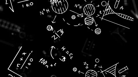 Mathematical and physics   Formulas Background animation. School and education c Stock Footage 251728268