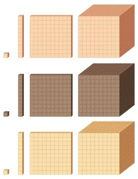 Mathematical Blocks for Educational Purposes Stock Illustration