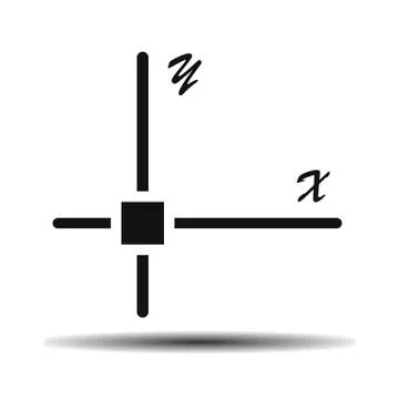 Mathematical coordinates flat Stock Illustration