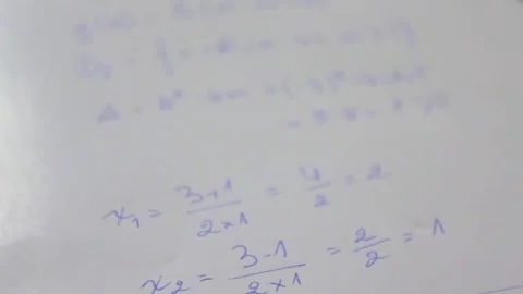 Mathematical demonstration on a white paper Video stock 306588660