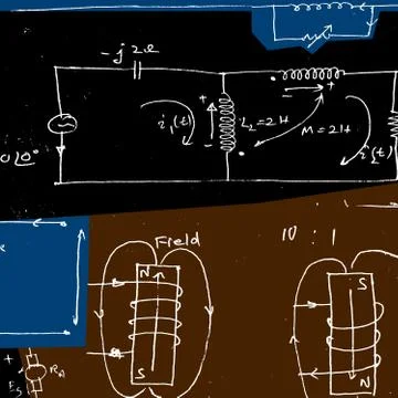 Mathematical engineering background Stock Illustration