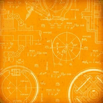 Mathematical engineering background イラスト素材