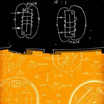 Mathematical engineering background 스톡 일러스트