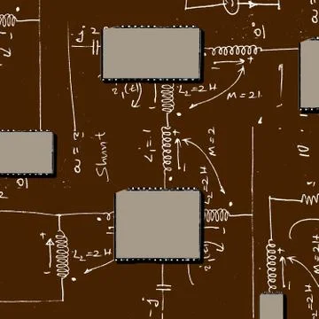 Mathematical engineering background Stock Illustration