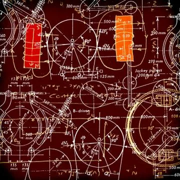 Mathematical engineering background 스톡 일러스트
