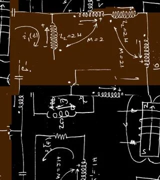 Mathematical engineering background Illustrazione stock