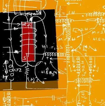 Mathematical engineering background イラスト素材