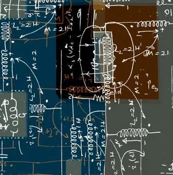 Mathematical engineering background Stock Illustration