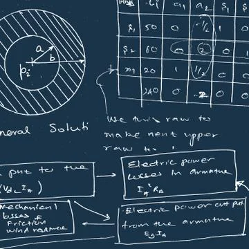 Mathematical engineering background Stock Illustration