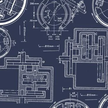 Mathematical engineering background イラスト素材