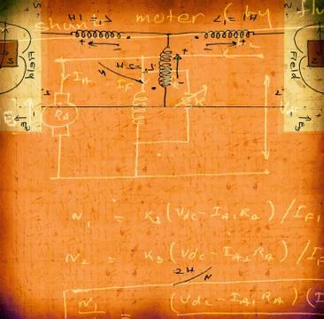 Mathematical engineering background Foto stock