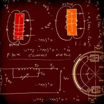 Mathematical engineering background 库存照片