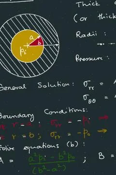 Mathematical engineering background Foto stock