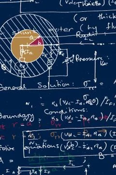Mathematical engineering background Foto stock