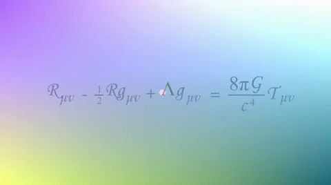 Mathematical equation background, Einstein field equation. Video stock 67412541