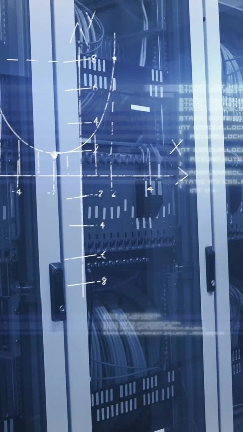 Mathematical equations against empty server room Stock Footage 319513843