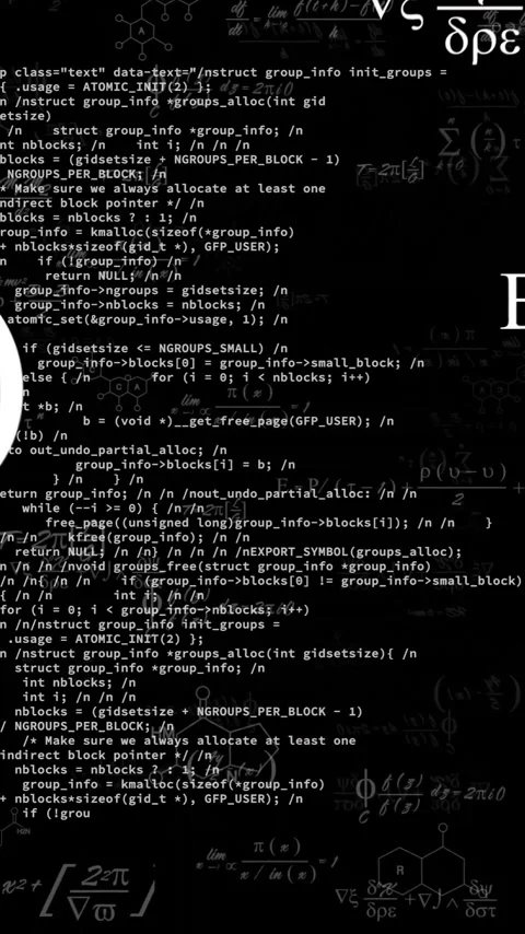 Mathematical equations and chemical formulas animation over black background Stock Footage 341956793