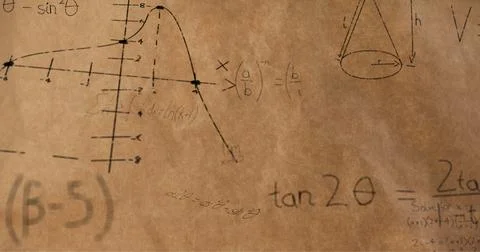 Mathematical equations and figures 4k Stock Illustration