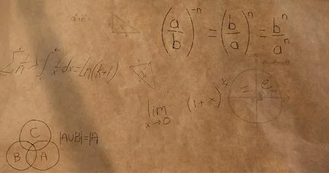 Mathematical equations and figures 4k Stock Illustration