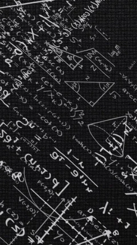 Mathematical equations and geometric shapes animation over black background Stock Footage 320034247