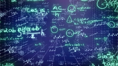 Mathematical equations and physical formula elements Stock Footage 331065701
