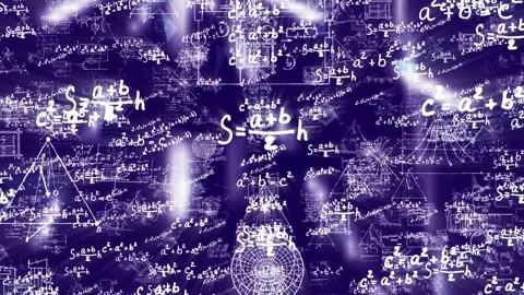Mathematical equations and scientific research teaching background Stock Footage 288179531