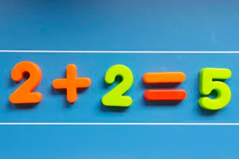 Mathematical error on blackboard Stock Photos