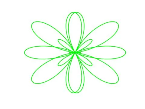 Mathematical flower Illustrazione stock