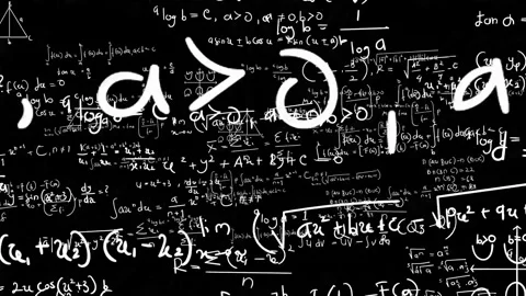 Mathematical formula animation on black background Stock Footage 296243822