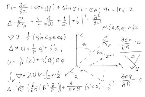 Mathematical formulas and expressions. Hand-drawn on a white background. Stock Illustration