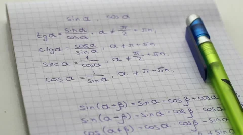 Mathematical Formulas. Stock Footage 57272886