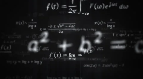 Mathematical formulas. Loopable. Dolly in. Black-White. 스톡 동영상 23203192