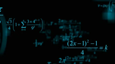 Mathematical formulas. Maths. Scientific and educational concept. Science. Stock Footage 172299878