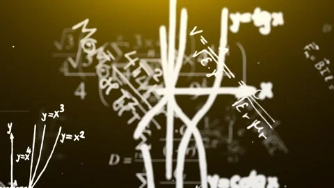 Mathematical formulas. Maths. Scientific and educational concept. Science. Stock Footage 250123251