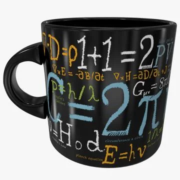Mathematical Formulas Mug 3D Model