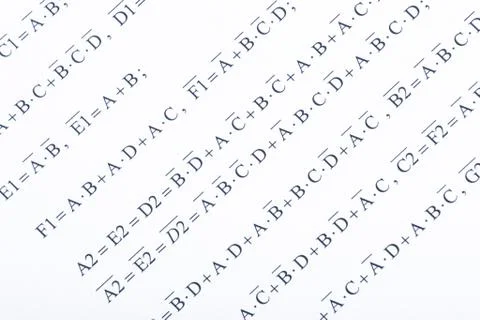 Mathematical formulas Foto stock