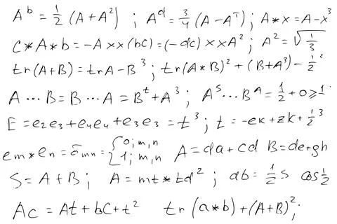 Mathematical formulas. Scientific, educational algebraic equations. Hand-drawn Stock Illustration