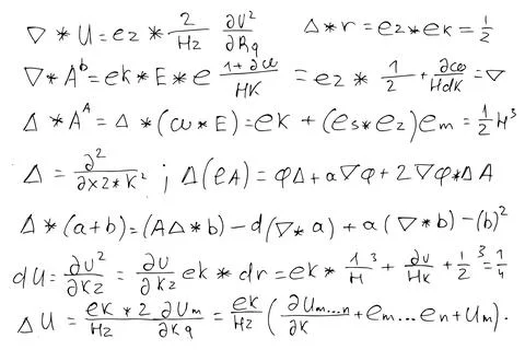 Mathematical formulas. Scientific, educational algebraic equations. Hand-drawn Stock Illustration