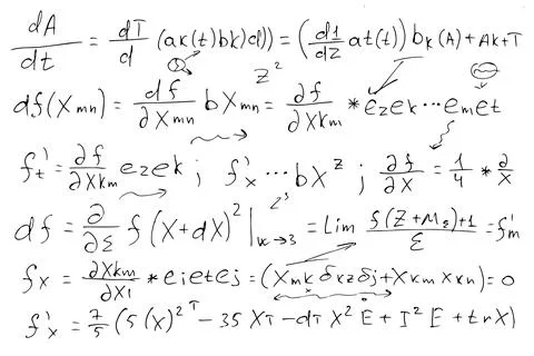 Mathematical formulas. Scientific, educational algebraic equations. Hand-drawn Stock Illustration